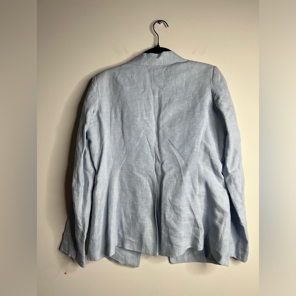 Joie Mehira Linen Blazer Ice Blue Size 4 - Picture 8 of 10